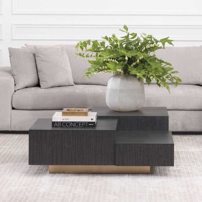 Coffee Table Nerone charcoal grey oak veneer