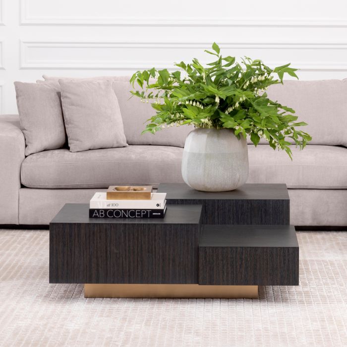Coffee Table Nerone charcoal grey oak veneer