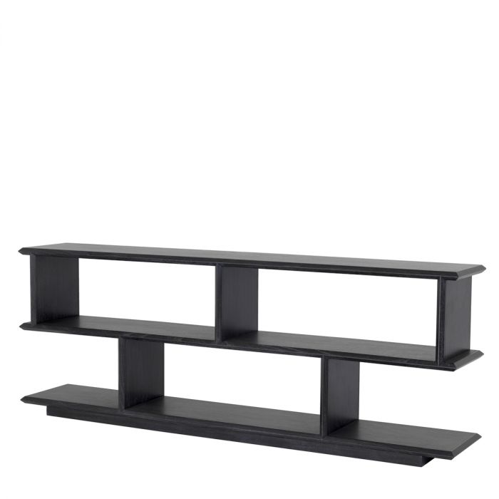 Cabinet Garcia low charcoal grey oak veneer