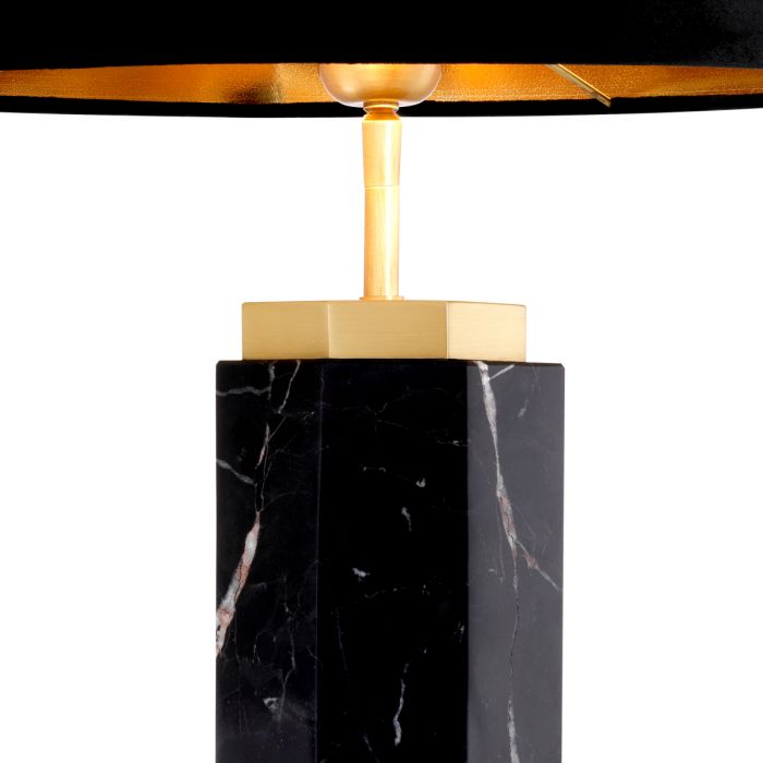 Table Lamp Newman black marble incl shade