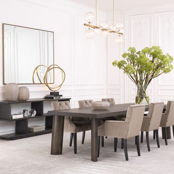 Dining Table Dune mocha straight oak veneer