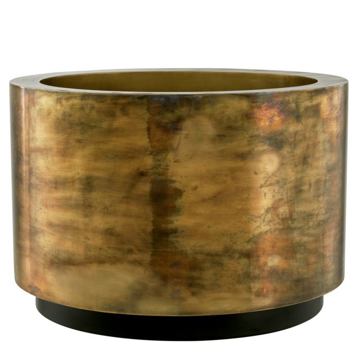 Planter Jasper round L vintage brass finish