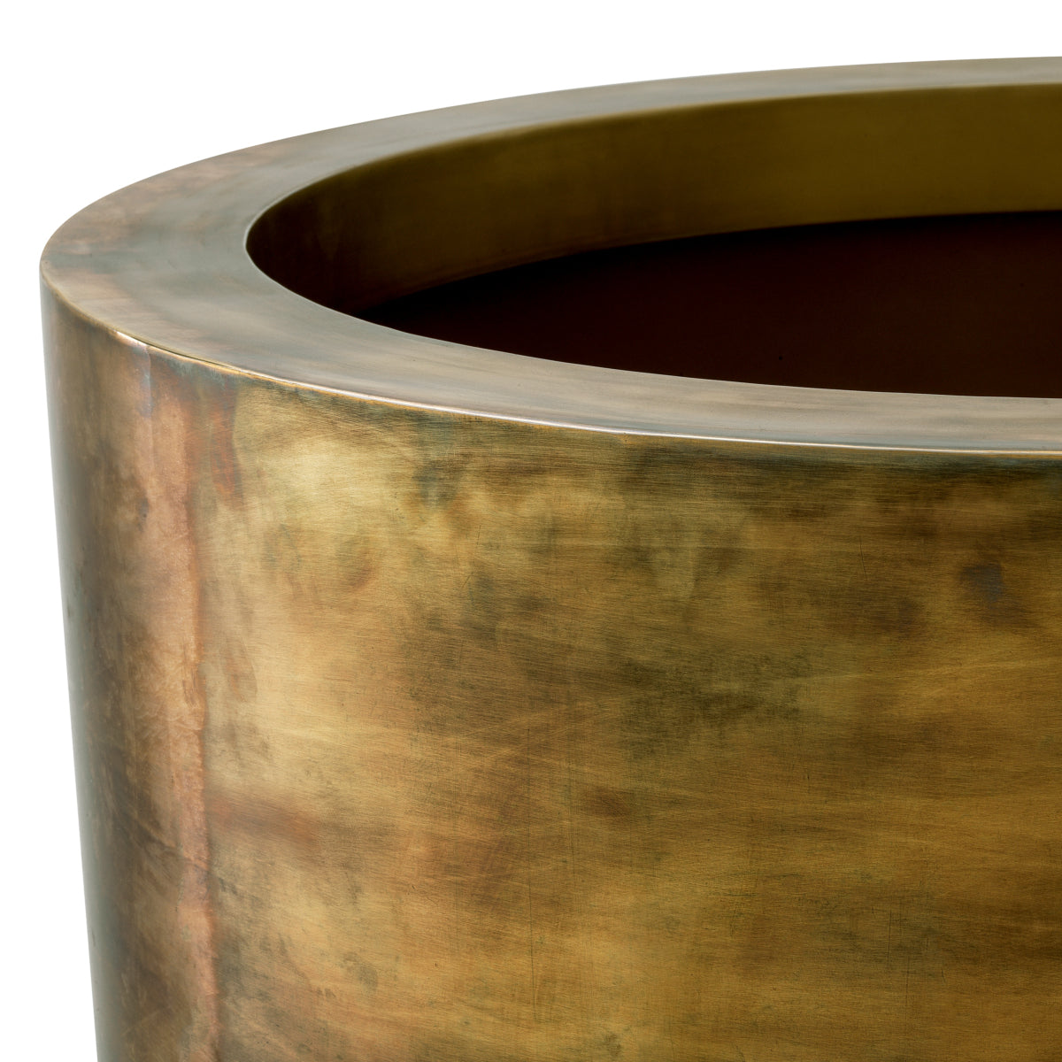 Vintage Brass Round Planter Jasper | Eichholtzmh.com