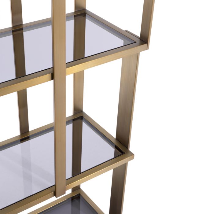 Cabinet Clio brushed brass finish