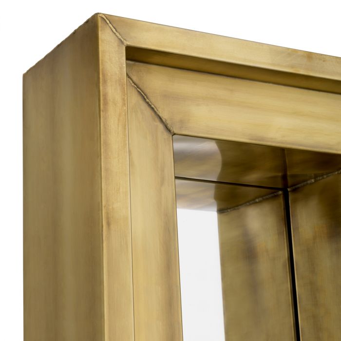 Mirror Magenta rectangular S vintage brass finish