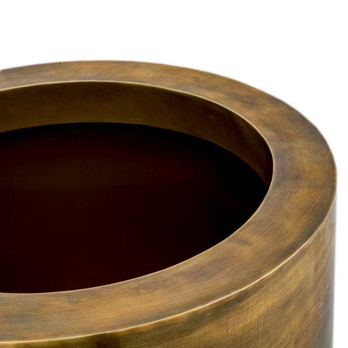 Planter Jasper round S vintage brass finish
