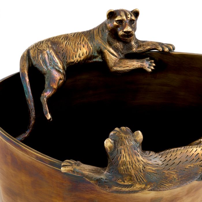 Wine Cooler Jordan vintage brass finish