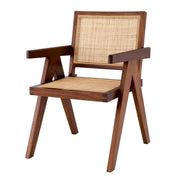 Brown Rattan Dining Armchair Aristide