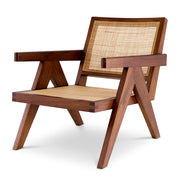Brown Rattan Lounge Armchair Aristide | Eichholtzmh.com