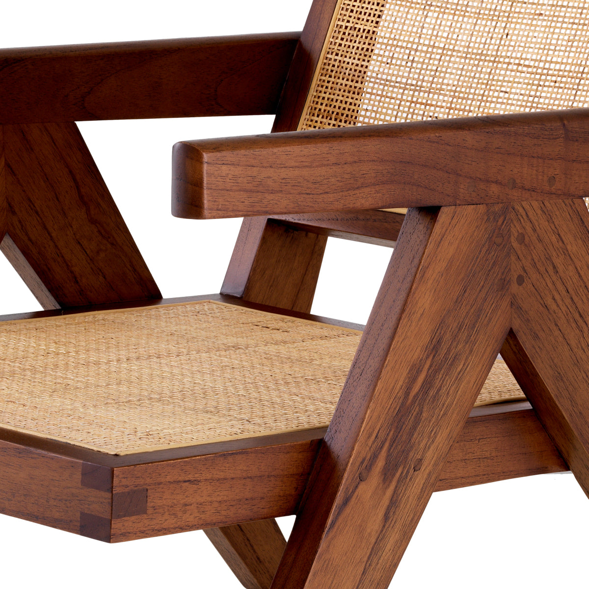 Brown Rattan Lounge Armchair Aristide | Eichholtzmh.com