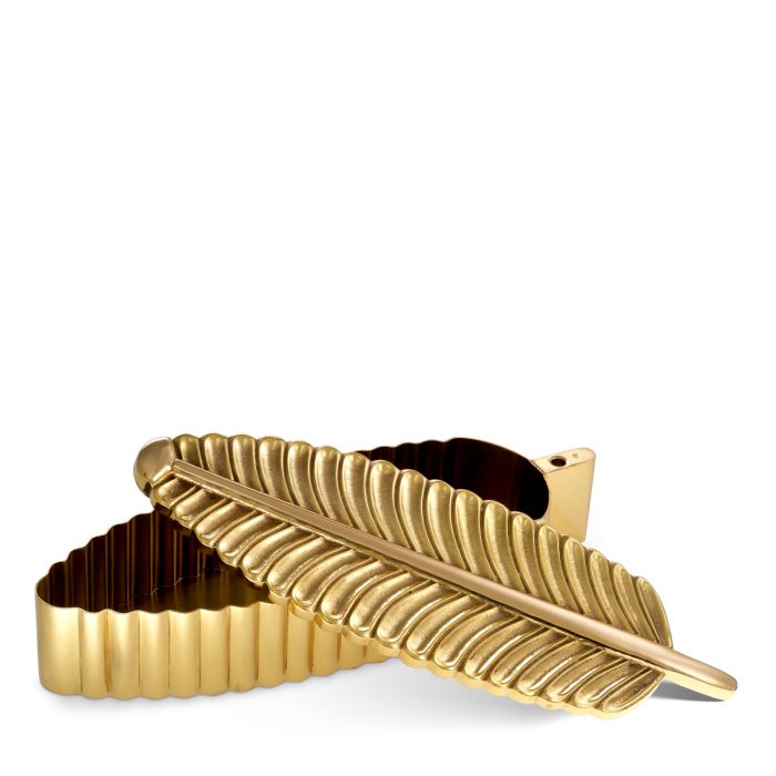 Box La Plume polished brass