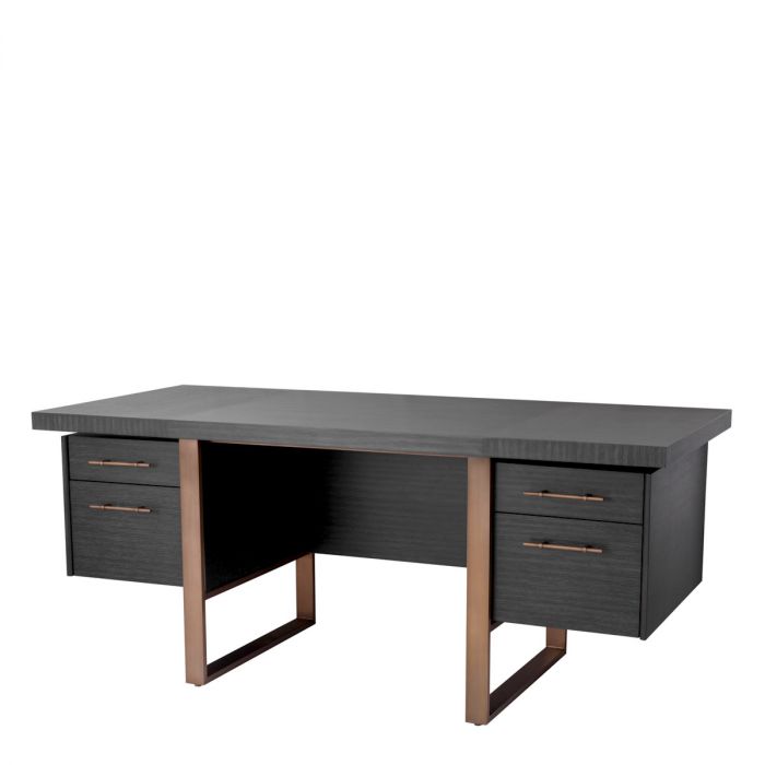 Desk Canova charcoal grey oak veneer