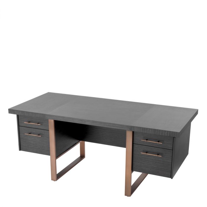 Desk Canova charcoal grey oak veneer