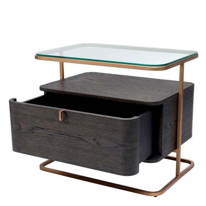 Nightstand Augusto mocha crown oak veneer