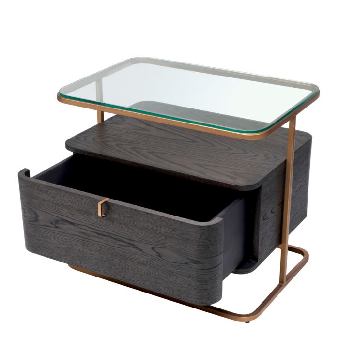 Nightstand Augusto mocha crown oak veneer