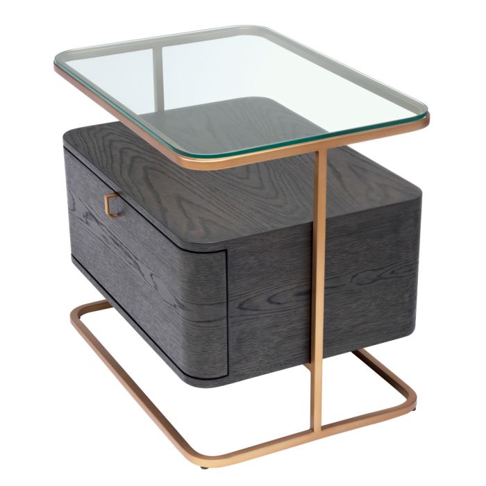 Nightstand Augusto mocha crown oak veneer
