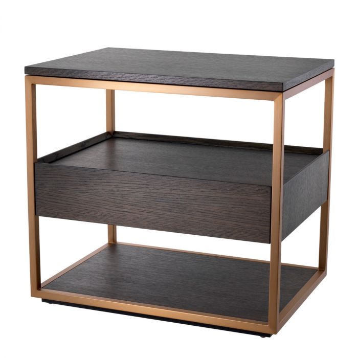 Side Table Parker mocha straight oak veneer