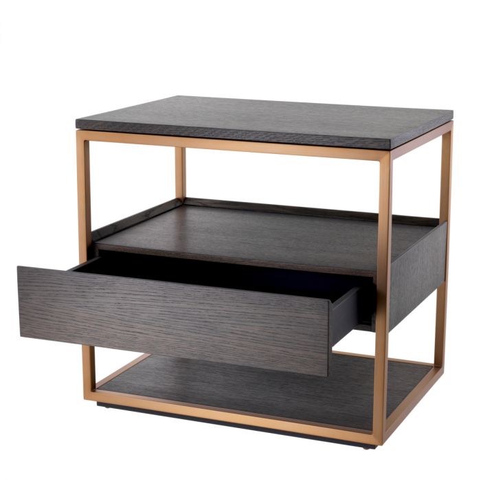 Side Table Parker mocha straight oak veneer