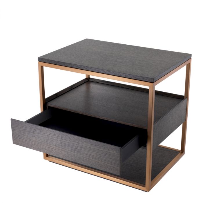Side Table Parker mocha straight oak veneer