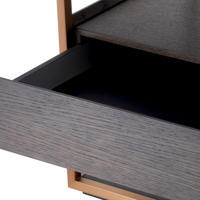 Side Table Parker mocha straight oak veneer