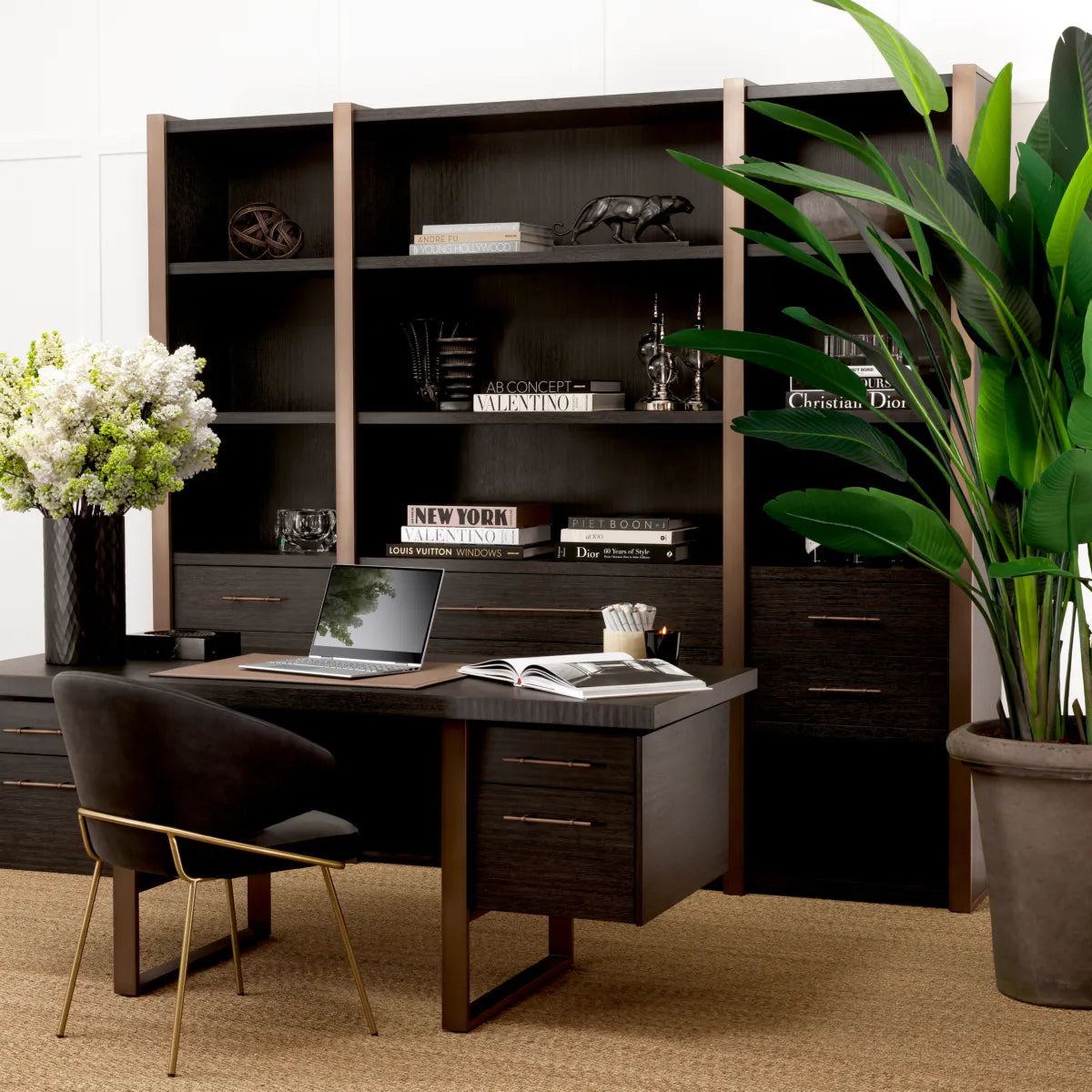 Gray Oak Shelving Cabinet Canova | Eichholtzmh.com
