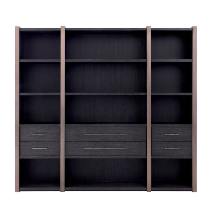 Cabinet Canova charcoal grey oak veneer
