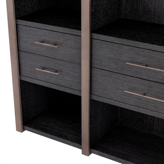 Cabinet Canova charcoal grey oak veneer