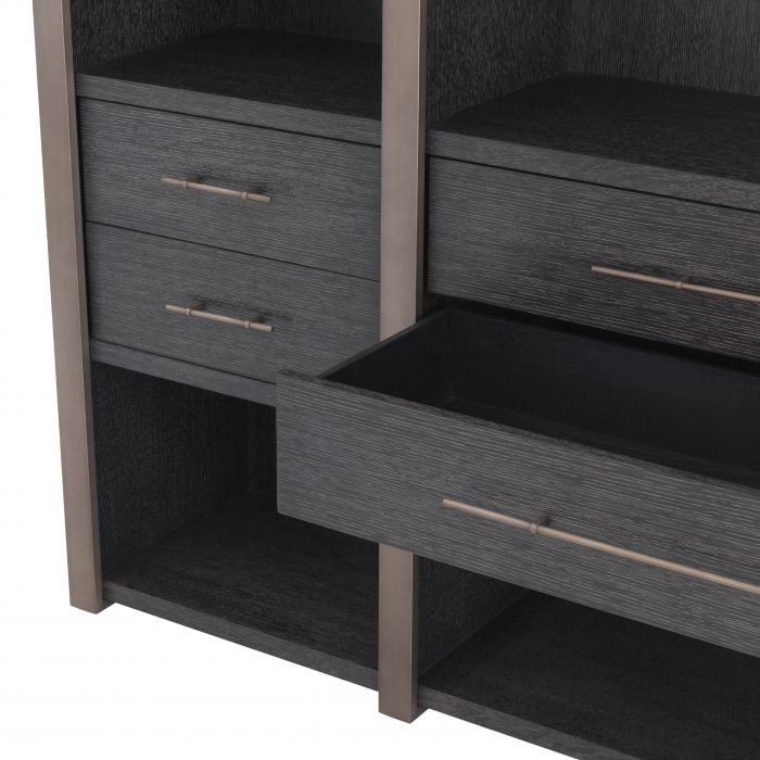 Cabinet Canova charcoal grey oak veneer
