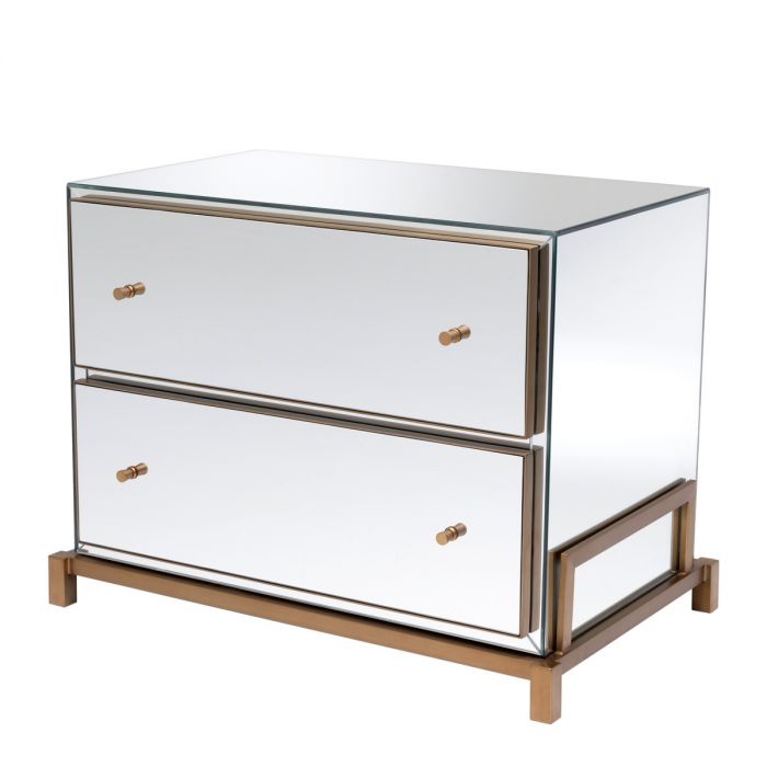Nightstand Clarington brushed brass finish