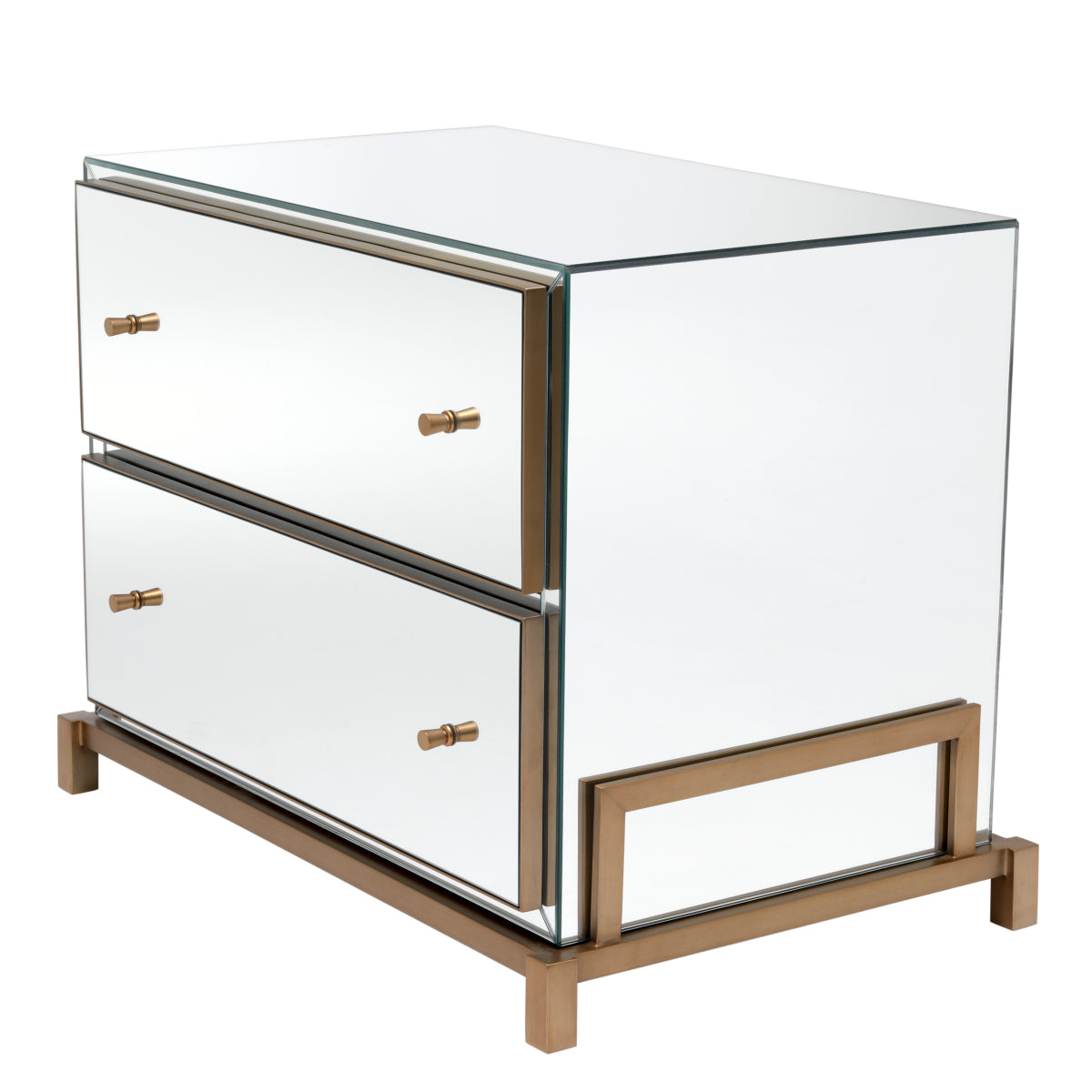 Mirror Glass Bedside Table Clarington | Eichholtzmh.com