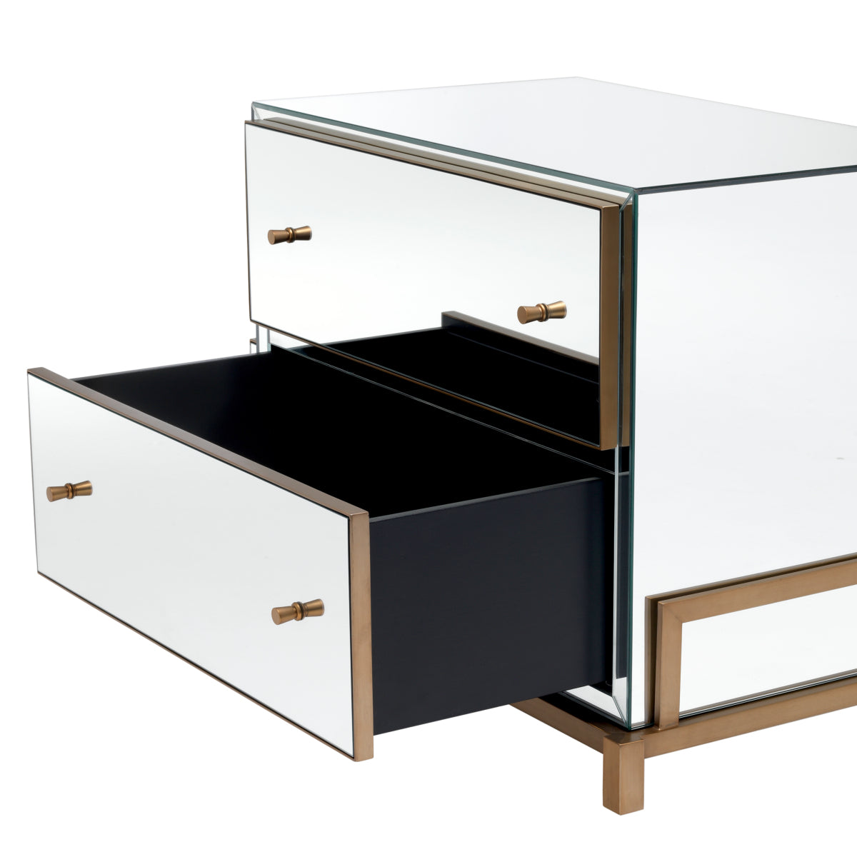 Mirror Glass Bedside Table Clarington | Eichholtzmh.com