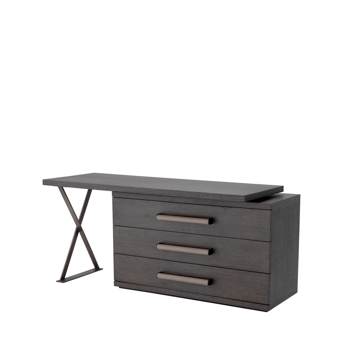 3 Drawer Oak Desk Sanderson | Eichholtzmh.com
