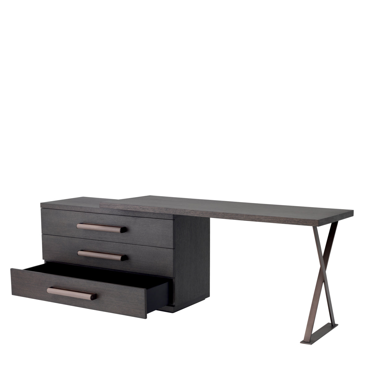 3 Drawer Oak Desk Sanderson | Eichholtzmh.com