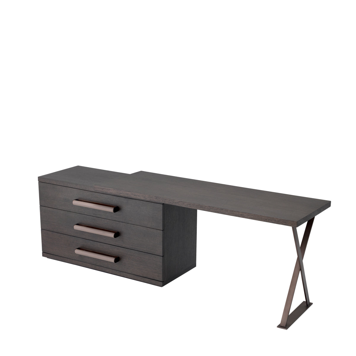 3 Drawer Oak Desk Sanderson | Eichholtzmh.com