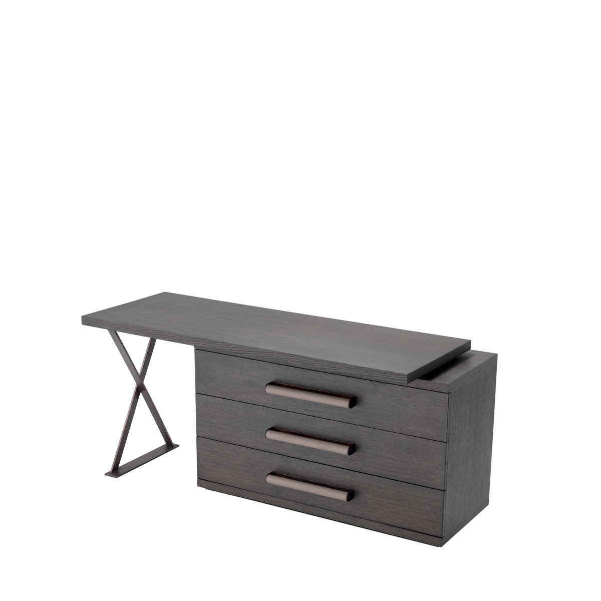 3 Drawer Oak Desk Sanderson | Eichholtzmh.com