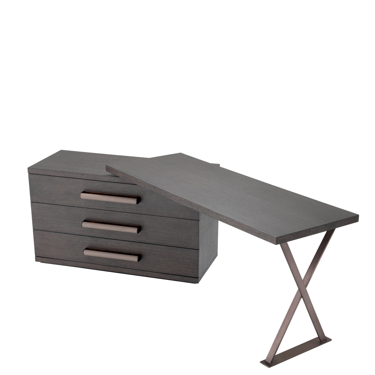 3 Drawer Oak Desk Sanderson | Eichholtzmh.com