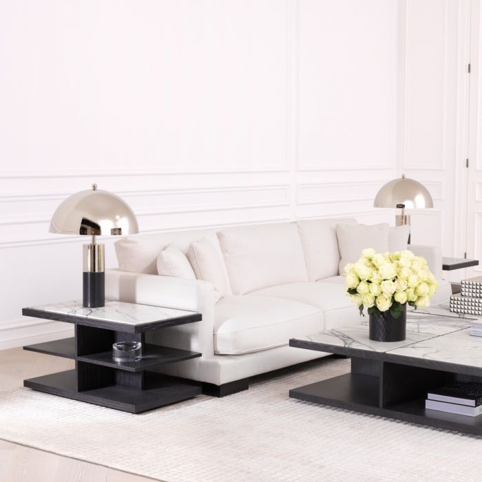 Side Table Miguel charcoal grey oak veneer