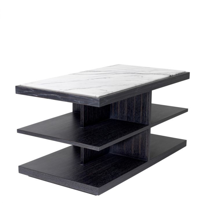 Side Table Miguel charcoal grey oak veneer