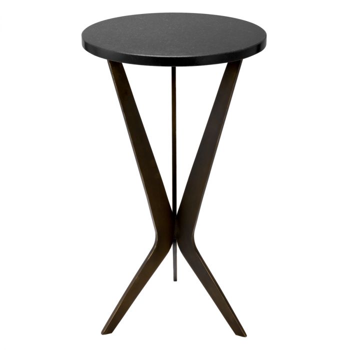 Side Table Malone bronze finish granite top