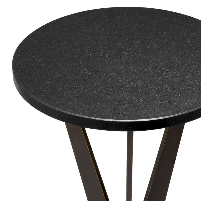 Side Table Malone bronze finish granite top