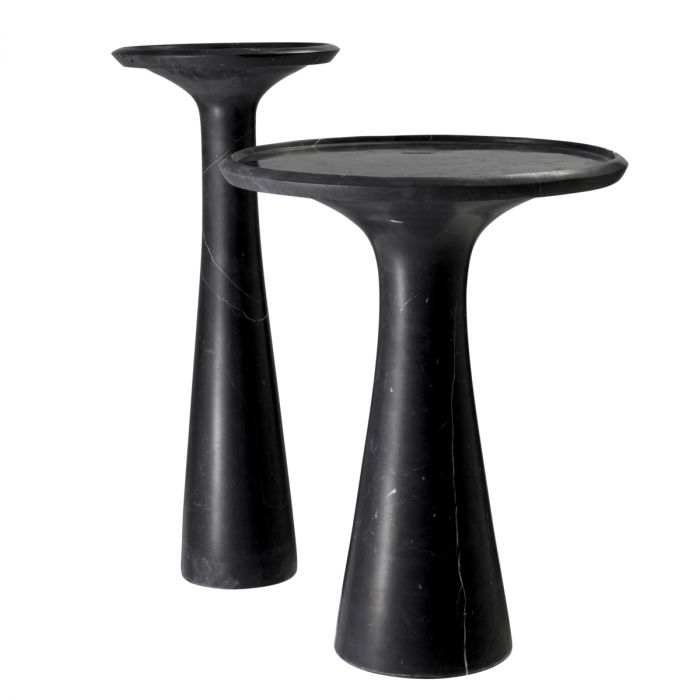 Side Table Pompano high honed black marble