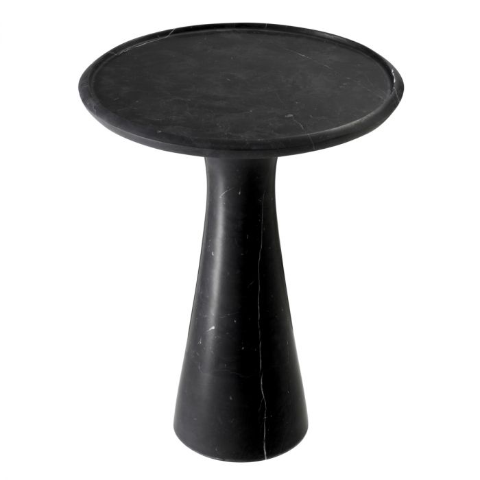 Side Table Pompano low honed black marble