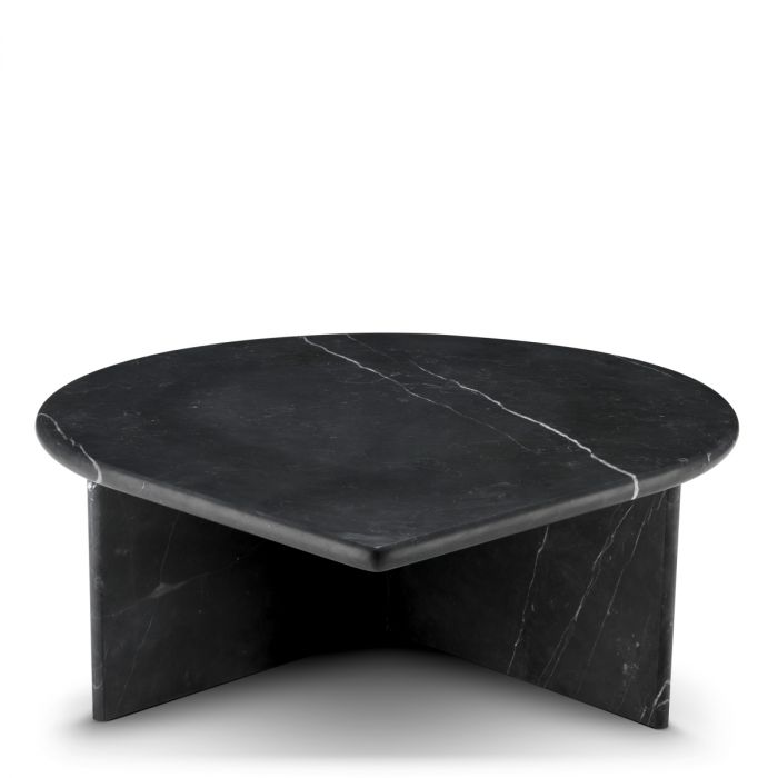 Coffee Table Naples honed black marble set of 3