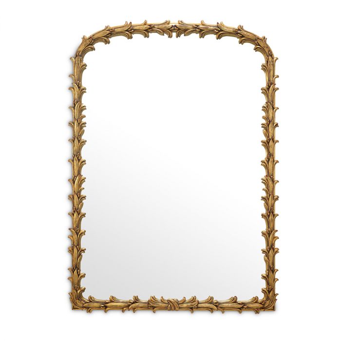 Mirror Guinevere S antique gold finish