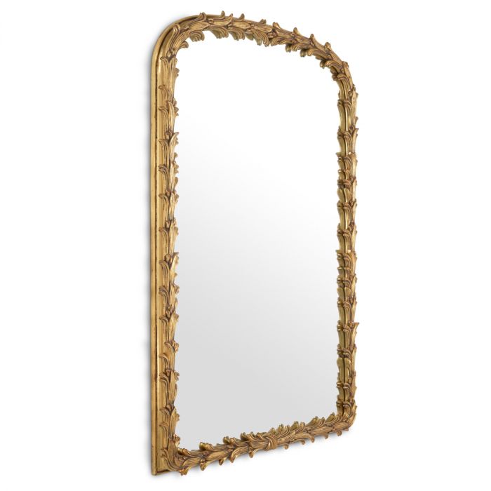 Mirror Guinevere S antique gold finish