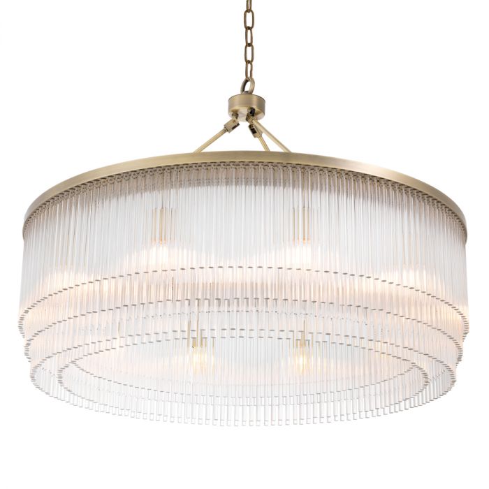 Chandelier Hector L light brushed brass finish