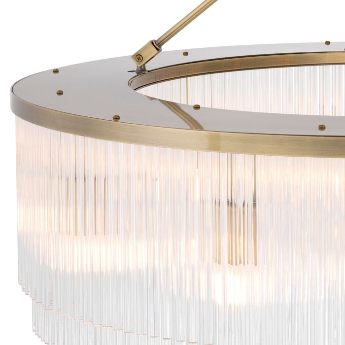 Chandelier Hector L light brushed brass finish