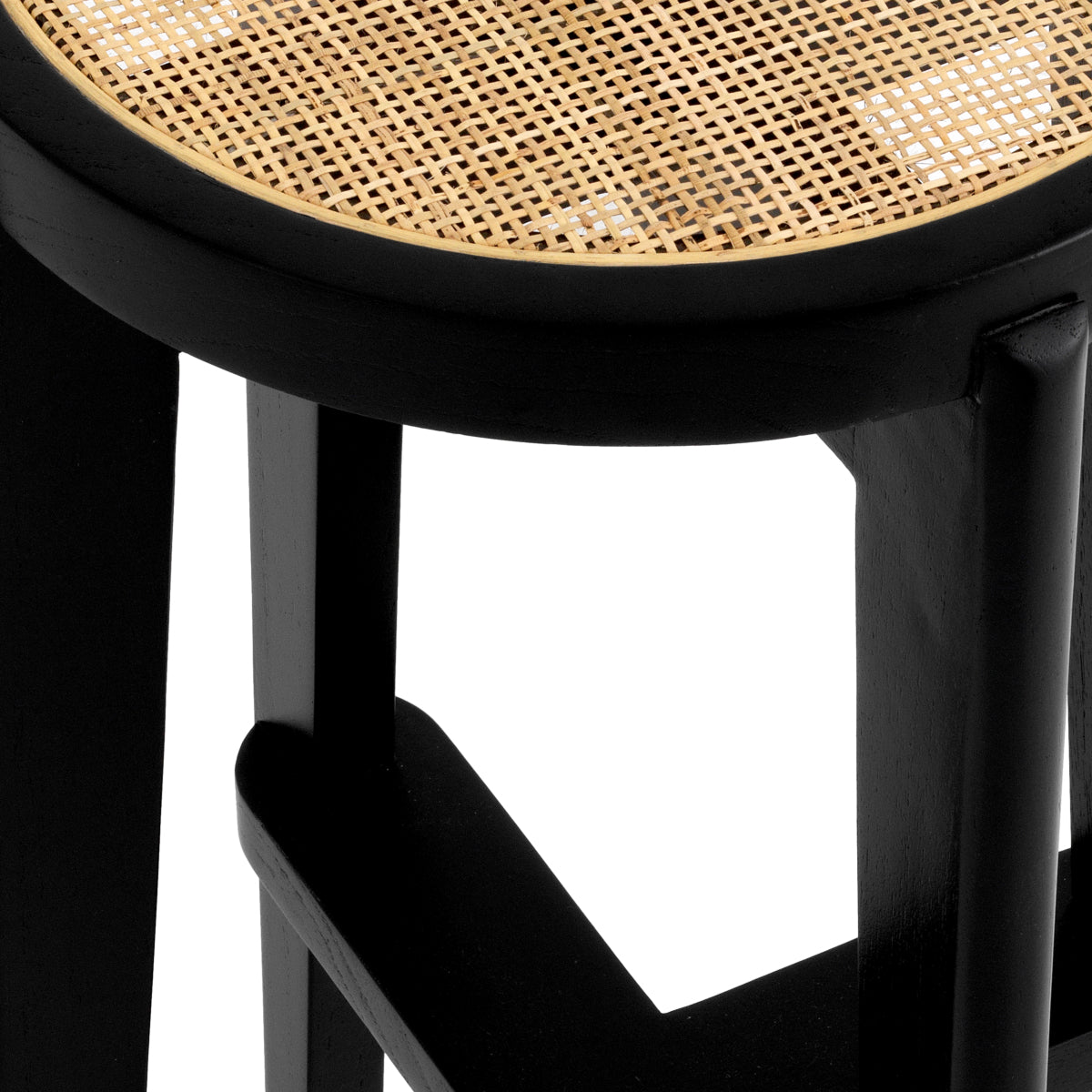 Black Rattan Bar Stool Dareau | Eichholtzmh.com