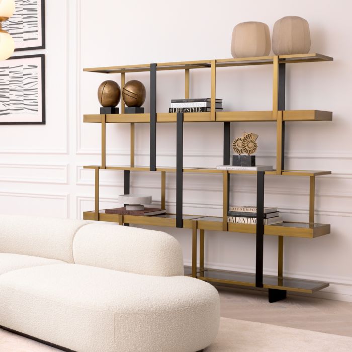 Cabinet Mercure brushed brass finish