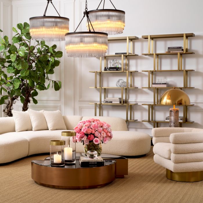 Cabinet Nesto brushed brass finish